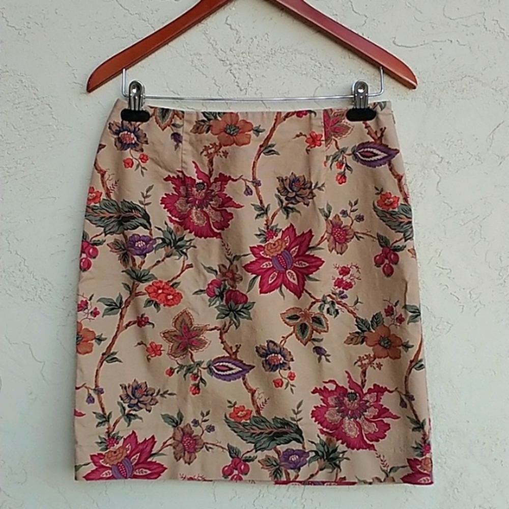 TALBOTS Floral Print Mini Skirt Size 10